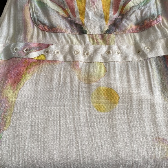Free People Sound of Spring Maxi dress Jumper tiered watercolour bin front - Picture 6 of 16
